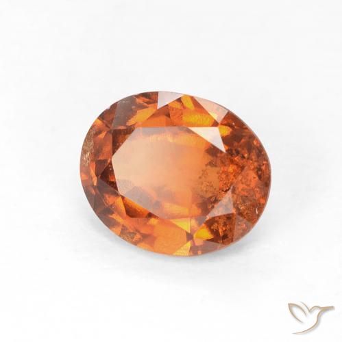 Granato hessonite Arancione scuro naturale da 1.46 ct, Ovale, VS-SI