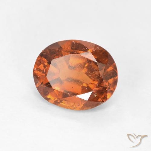 1.51ct Naturale Arancione scuro Granato hessonite, Ovale, VS