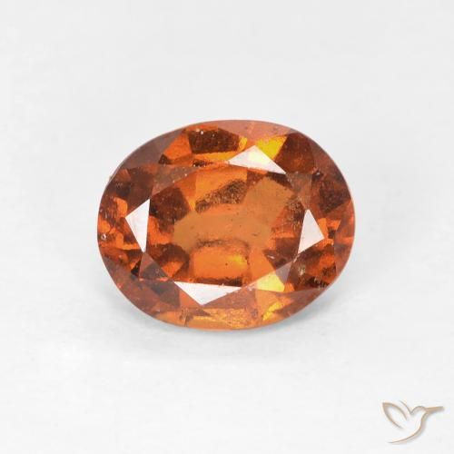 Granato hessonite Arancione scuro naturale da 1.51 ct, Ovale, VS