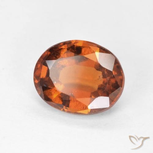 2.84ct Naturale Arancione scuro Granato hessonite, Ovale, VS