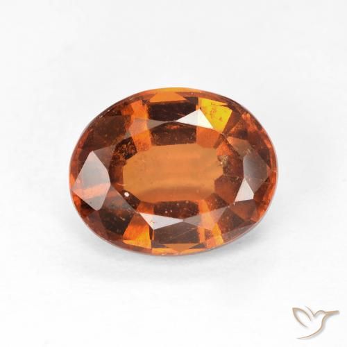 Granato hessonite Arancione scuro naturale da 2.84 ct, Ovale, VS