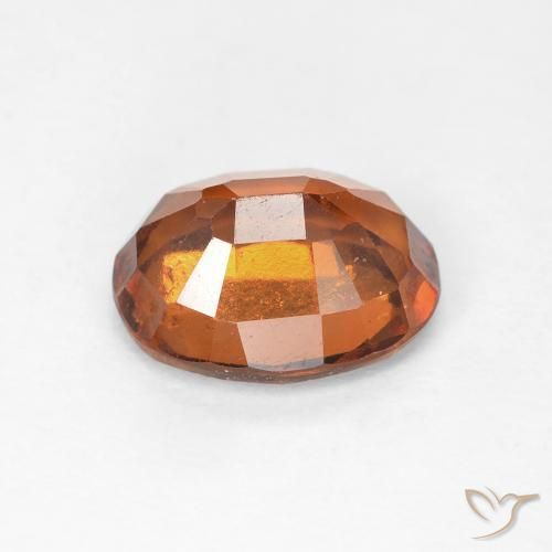 Granato hessonite Arancione scuro naturale da 2.84 ct, Ovale, VS