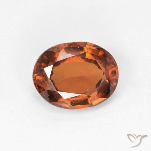 1.42ct Naturale Medium Dark-Orange Granato hessonite, Ovale, VVS-VS