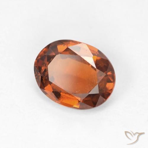 Granato hessonite Medium Dark-Orange naturale da 1.42 ct, Ovale, VVS-VS