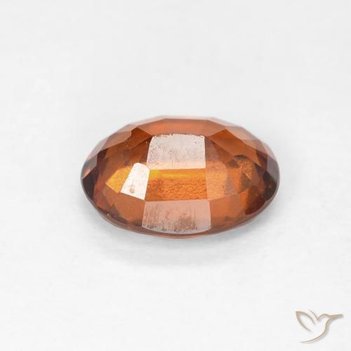 Granato hessonite Medium Dark-Orange naturale da 1.42 ct, Ovale, VVS-VS