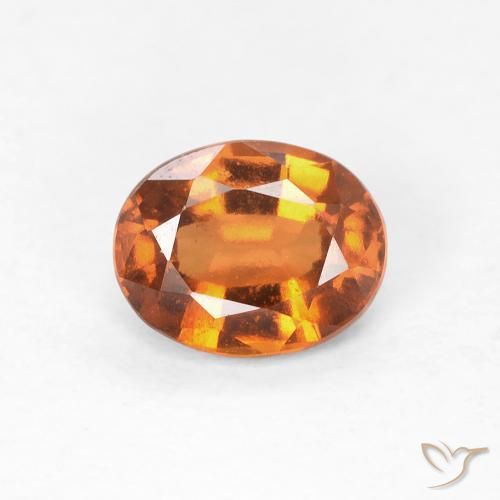 0.99ct Naturale Arancio Medio Granato hessonite, Ovale, VVS-VS