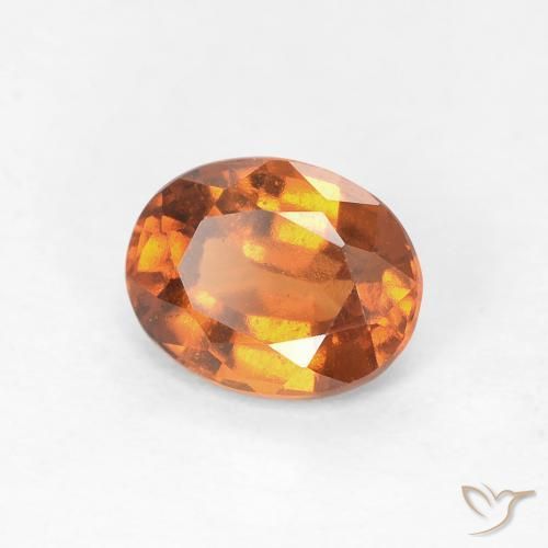 Granato hessonite Arancio Medio naturale da 0.99 ct, Ovale, VVS-VS