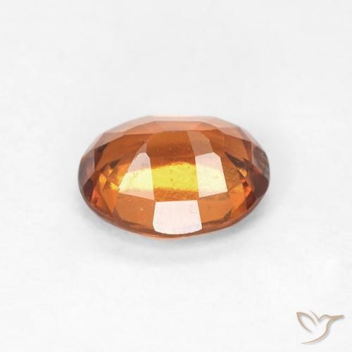 Granato hessonite Arancio Medio naturale da 0.99 ct, Ovale, VVS-VS