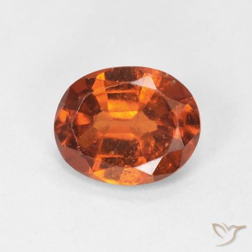 1.48ct Naturale Arancione scuro Granato hessonite, Ovale, VS
