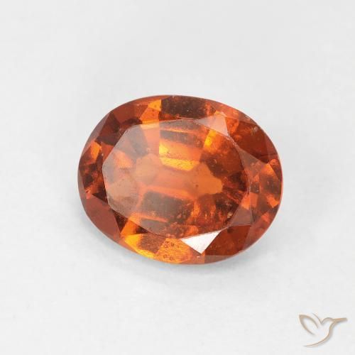 Granato hessonite Arancione scuro naturale da 1.48 ct, Ovale, VS