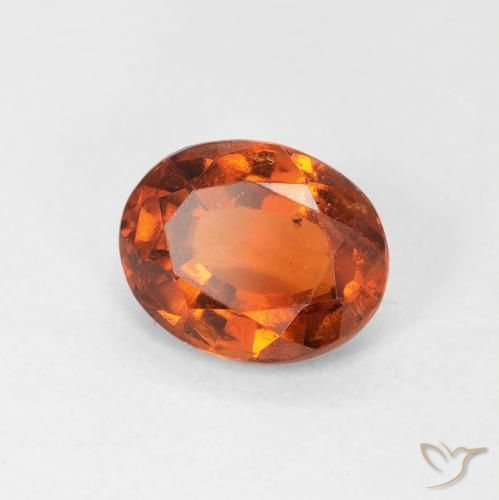 Granato hessonite Arancione rossastra naturale da 1.29 ct, Ovale, VS