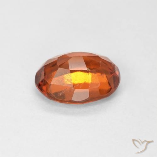 Granato hessonite Arancione rossastra naturale da 1.29 ct, Ovale, VS