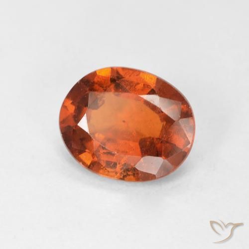 Granato hessonite Medium Dark-Orange naturale da 1.39 ct, Ovale, VS