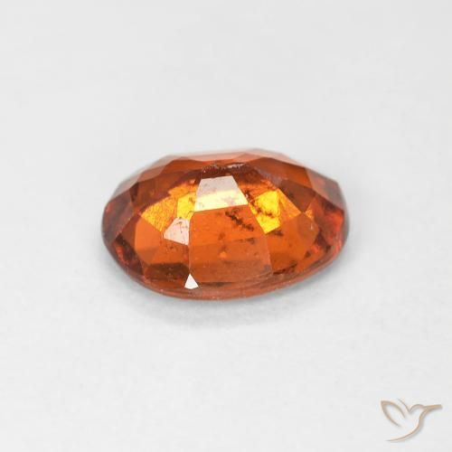 Granato hessonite Medium Dark-Orange naturale da 1.39 ct, Ovale, VS