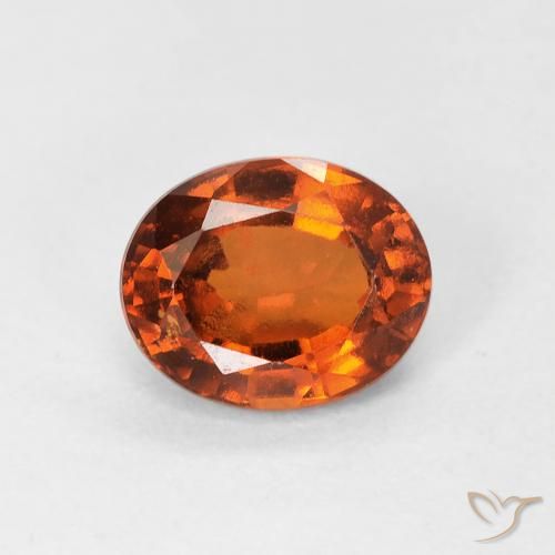 1.03ct Naturale Arancione rossastra Granato hessonite, Ovale, VS