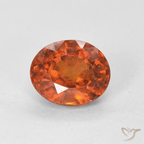 0.78ct Naturale Arancio caldo Granato hessonite, Ovale, VS