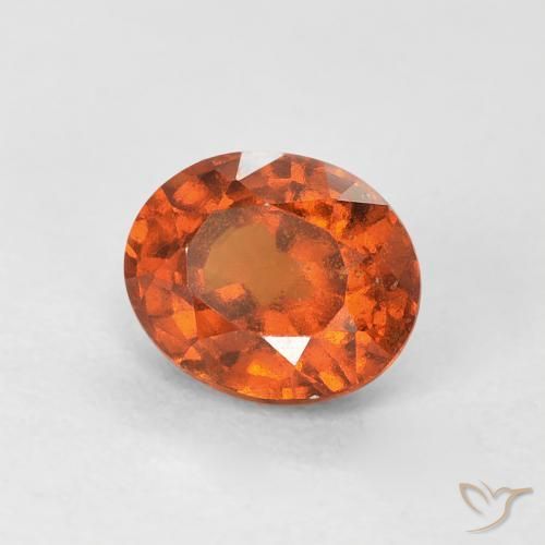 Granato hessonite Arancio caldo naturale da 0.78 ct, Ovale, VS
