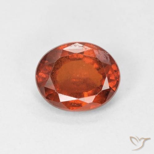 1.39ct Naturale Arancione Ambra Granato hessonite, Ovale, VS