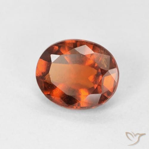 Granato hessonite Arancione rossastra naturale da 1.21 ct, Ovale, VS