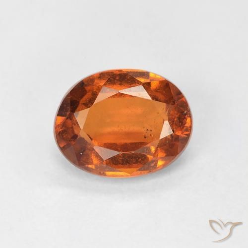 1.24ct Naturale Medium Dark-Orange Granato hessonite, Ovale, VS