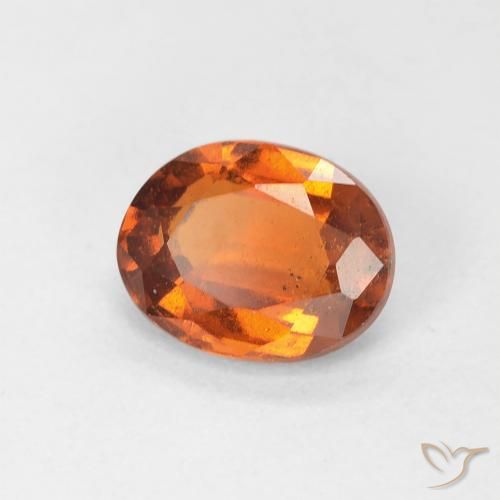 Granato hessonite Medium Dark-Orange naturale da 1.24 ct, Ovale, VS
