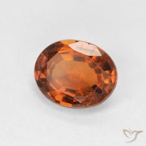 Granato hessonite Arancione scuro naturale da 1.62 ct, Ovale, VVS-VS