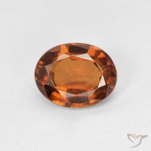 0.97ct Naturale Arancione Ambra Granato hessonite, Ovale, VVS-VS