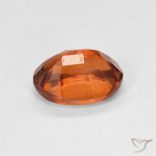 Granato hessonite Arancione rossastra naturale da 1.16 ct, Ovale, VVS-VS