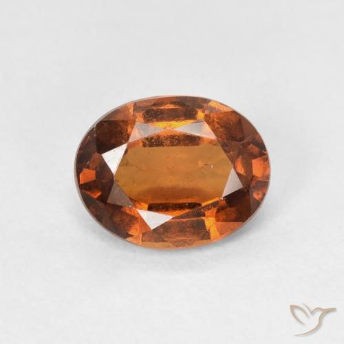 1.33ct Naturale Arancione Ambra Granato hessonite, Ovale, VVS-VS