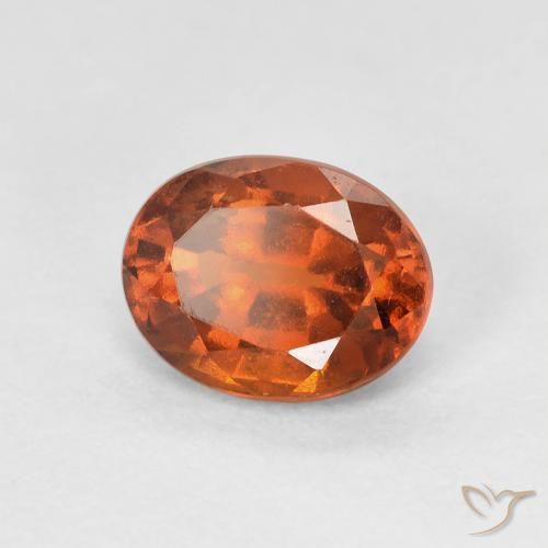Granato hessonite Arancione scuro naturale da 1.51 ct, Ovale, VVS-VS