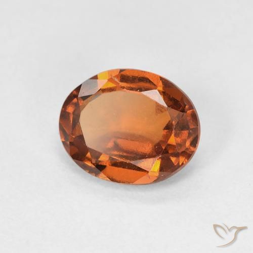 1.52ct Naturale Arancione rossastra Granato hessonite, Ovale, VVS-VS