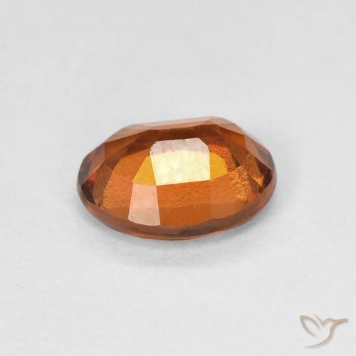 Granato hessonite Arancione rossastra naturale da 1.52 ct, Ovale, VVS-VS