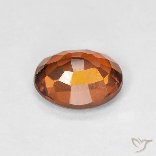 Granato hessonite Arancione rossastra naturale da 1.70 ct, Ovale, VVS-VS