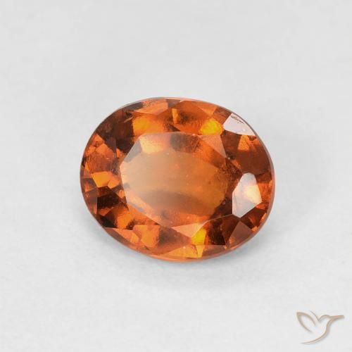 1.59ct Naturale Arancione Ambra Granato hessonite, Ovale, VVS-VS