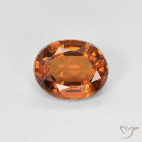 1.22ct Naturale Arancione rossastra Granato hessonite, Ovale, VVS-VS
