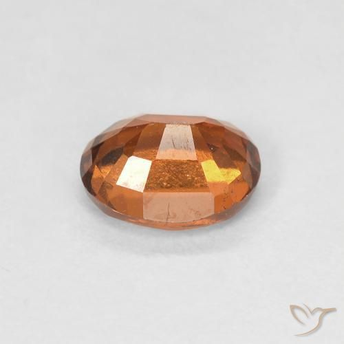 Granato hessonite Arancione rossastra naturale da 1.22 ct, Ovale, VVS-VS