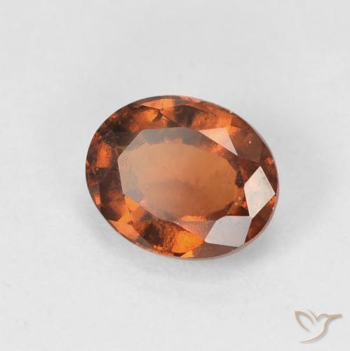 Granato hessonite Arancione scuro naturale da 1.56 ct, Ovale, VVS-VS