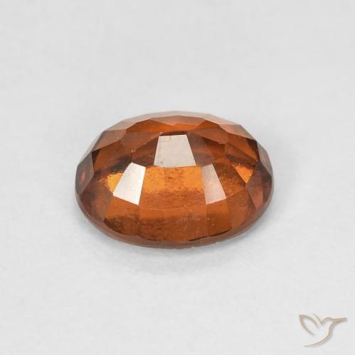 Granato hessonite Arancione scuro naturale da 1.56 ct, Ovale, VVS-VS