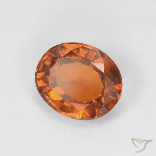 Granato hessonite Arancione rossastra naturale da 1.72 ct, Ovale, VVS-VS