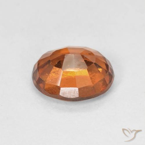Granato hessonite Arancione rossastra naturale da 1.72 ct, Ovale, VVS-VS