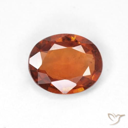1.22ct Naturale Arancione scuro Granato hessonite, Ovale, VS