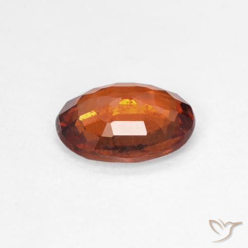Granato hessonite Arancione scuro naturale da 1.22 ct, Ovale, VS