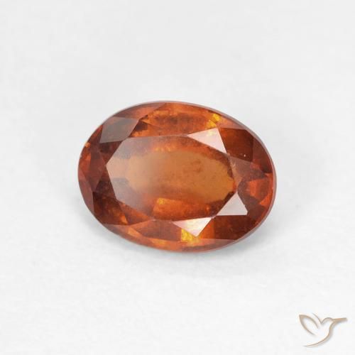 Granato hessonite Medium Dark-Orange naturale da 1.35 ct, Ovale, VS