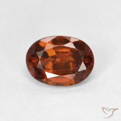 1.53ct Naturale Arancio Medio Granato hessonite, Ovale, VVS-VS