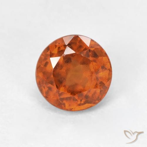 1.02ct Naturale Arancione Ambra Granato hessonite, Rotondo, VVS-VS