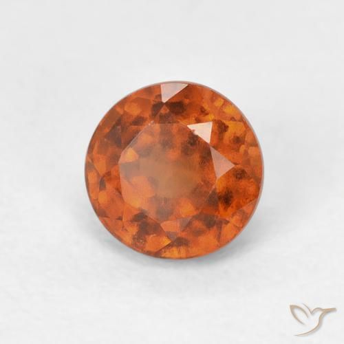 Granato hessonite Arancione Ambra naturale da 1.02 ct, Rotondo, VVS-VS