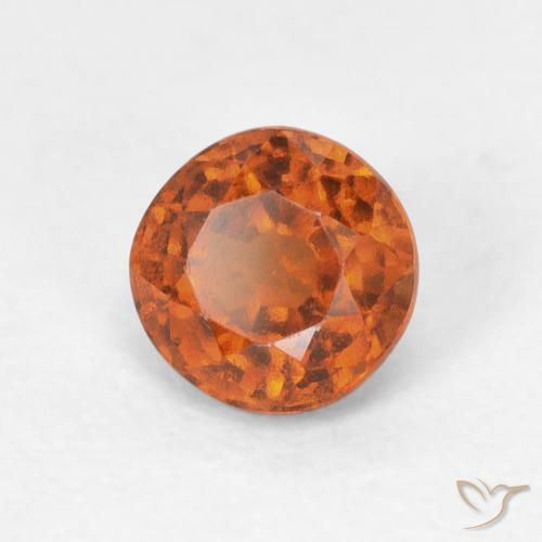 Granato hessonite Arancione Ambra naturale da 1.00 ct, Rotondo, VVS-VS