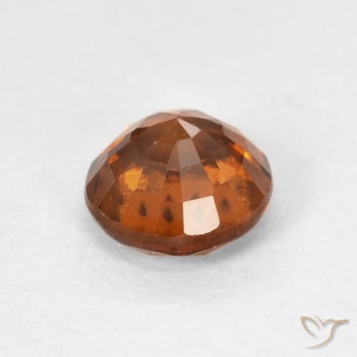 Granato hessonite Arancione scuro naturale da 1.02 ct, Rotondo, VVS-VS