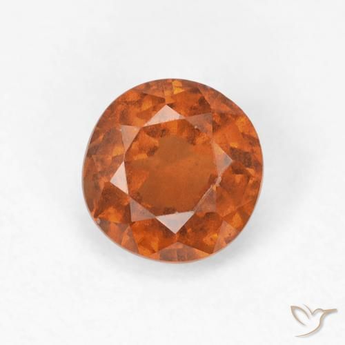 0.86ct Naturale Arancione Ambra Granato hessonite, Rotondo, VVS-VS