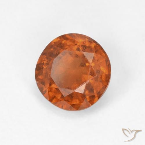 Granato hessonite Arancione Ambra naturale da 0.86 ct, Rotondo, VVS-VS